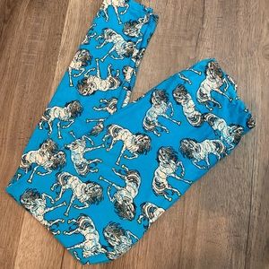 LULAROE Horses blue OS one size unicorn